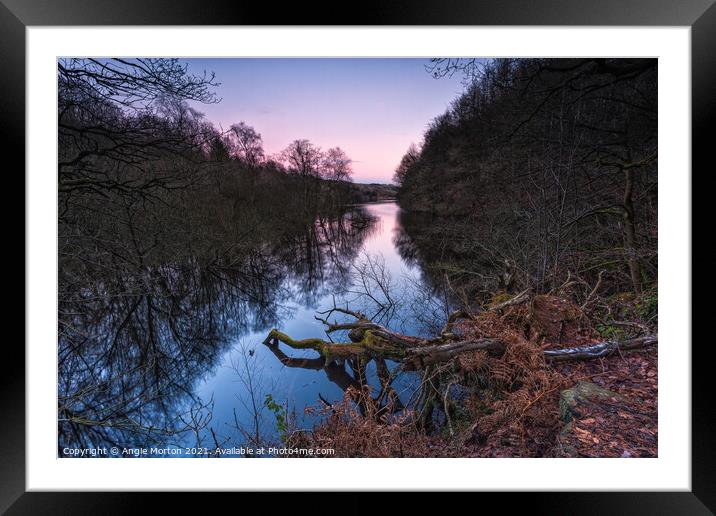 Agden Approaching Dusk Framed Mounted Print by Angie Morton