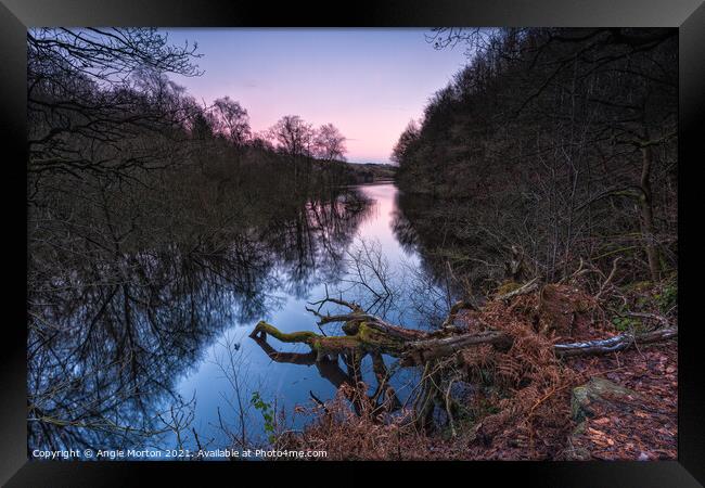 Agden Approaching Dusk Framed Print by Angie Morton