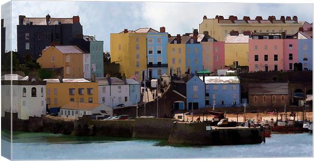 Tenby Harbour Canvas Print by Tony Bates