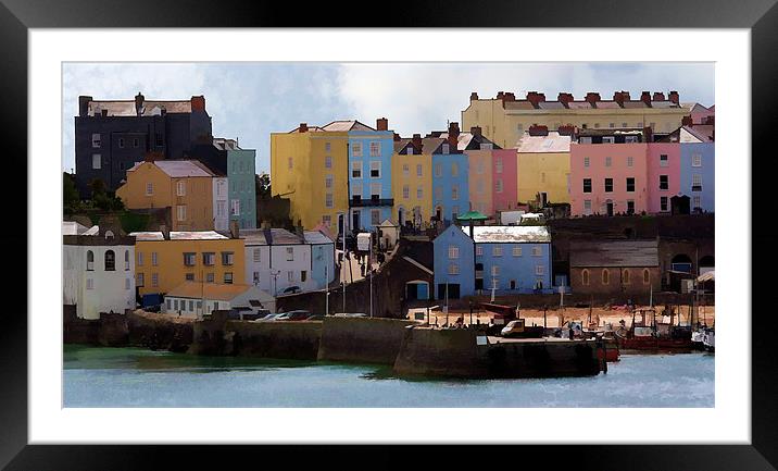 Tenby Harbour Framed Mounted Print by Tony Bates