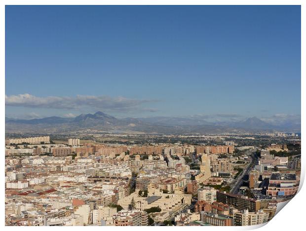 Alicante Cityscape  Print by Jacqui Farrell