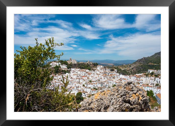Casares town, in the Málaga province, Spain.  Framed Mounted Print by Piers Thompson