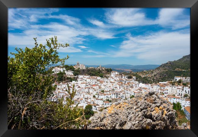 Casares town, in the Málaga province, Spain.  Framed Print by Piers Thompson