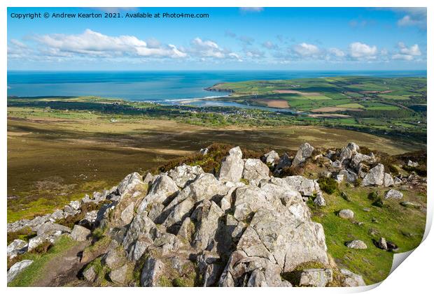 Newport Bay from Mynydd Carningli, Pembrokeshire,  Print by Andrew Kearton