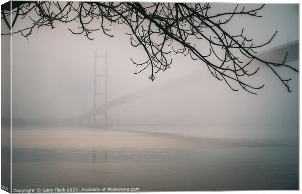 Humber Bridge in the Mist Canvas Print by That Foto