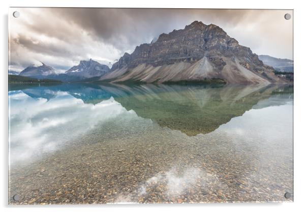 Bow Lake Banff National Park Acrylic by Jonathon barnett