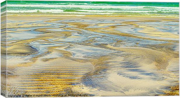 Sea On The Sand Canvas Print by Peter F Hunt