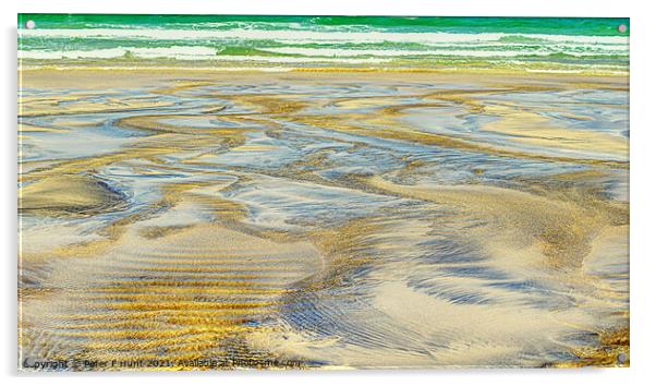 Sea On The Sand Acrylic by Peter F Hunt