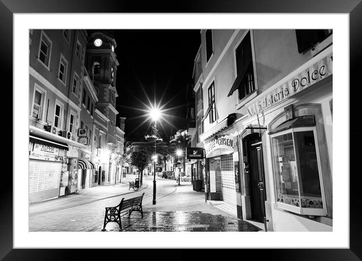 Main Street in Gibraltar Framed Mounted Print by Piers Thompson