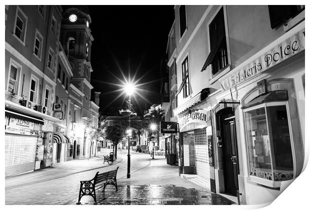Main Street in Gibraltar Print by Piers Thompson