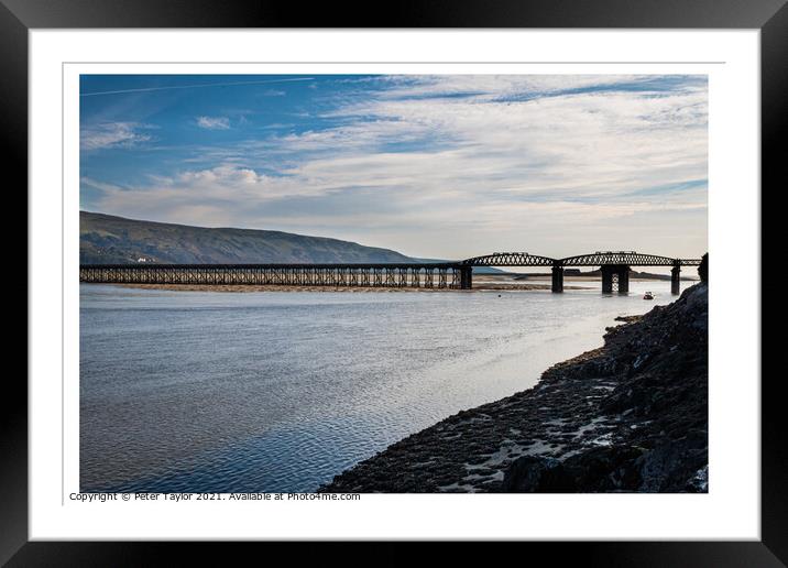 Barmouth Rail Bridge Framed Mounted Print by Peter Taylor