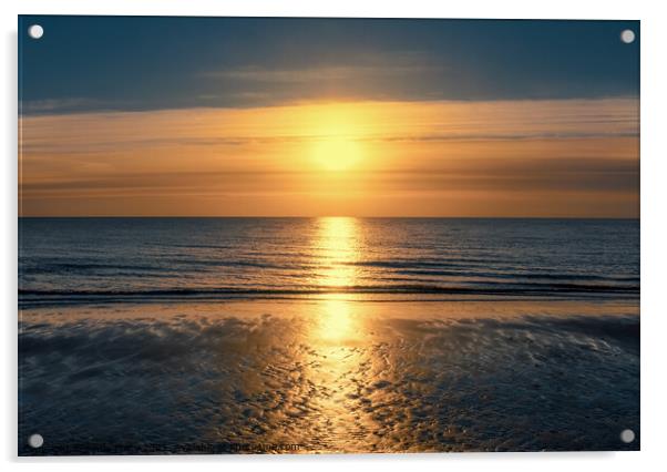 Stunning sunrise over the sea at Frinton Acrylic by Paula Tracy