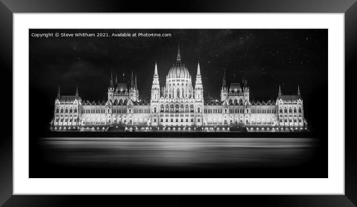 The Parliament Building, Budapest. Framed Mounted Print by Steve Whitham