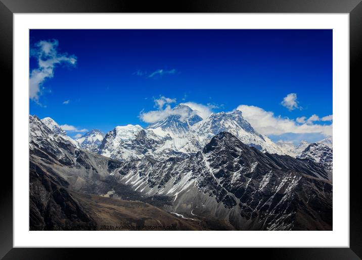Mount Everest. Framed Mounted Print by Sergey Fedoskin