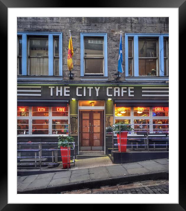 The City Cafe Edinburgh Scotland  Framed Mounted Print by Jacqui Farrell