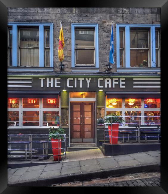 The City Cafe Edinburgh Scotland  Framed Print by Jacqui Farrell