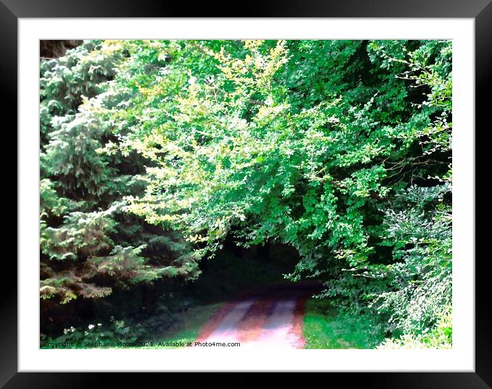 Leafy Tunnel Framed Mounted Print by Stephanie Moore