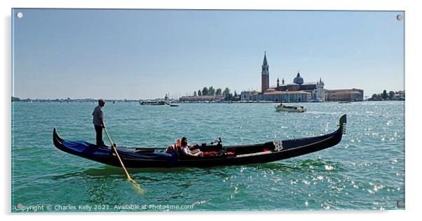 Enjoying the Venice Lagoon Acrylic by Charles Kelly