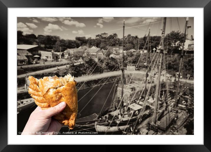 Cornish Harbour Pasty  Framed Mounted Print by Rob Hawkins