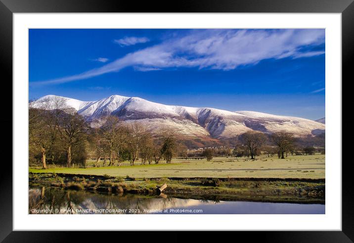 Winter on Skiddaw  Framed Mounted Print by EMMA DANCE PHOTOGRAPHY