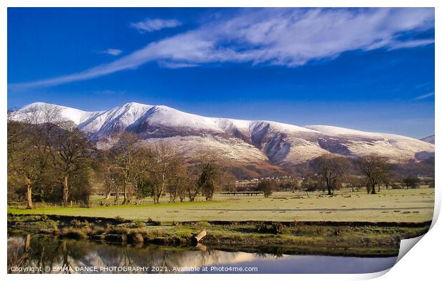 Winter on Skiddaw  Print by EMMA DANCE PHOTOGRAPHY
