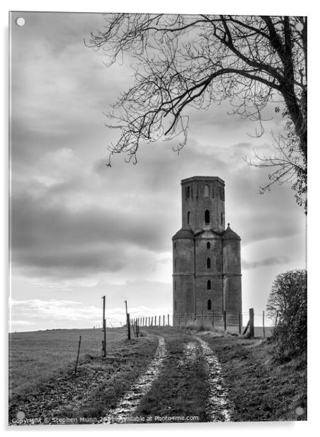 Horton Tower, Horton, Dorset Acrylic by Stephen Munn