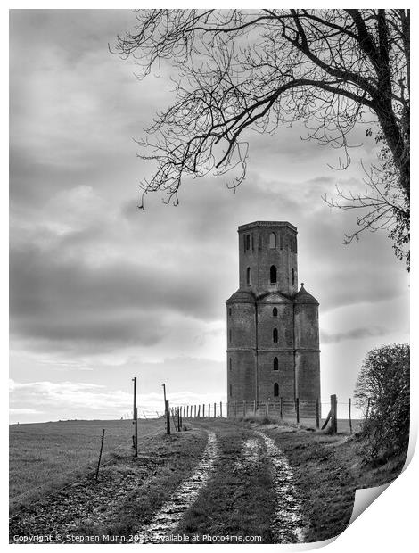Horton Tower, Horton, Dorset Print by Stephen Munn