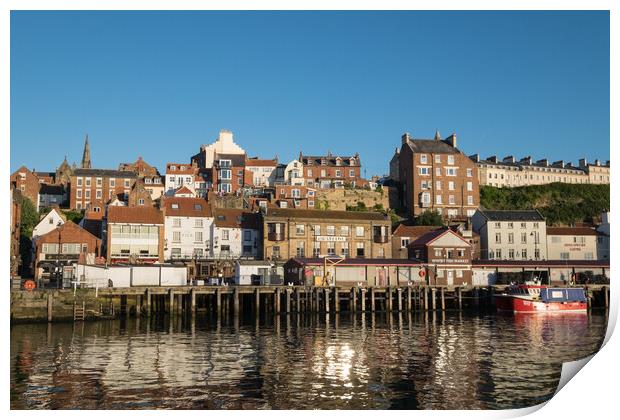 Whitby summer morning Print by Jeanette Teare