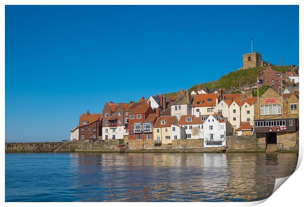 Whitby harbour Print by Jeanette Teare