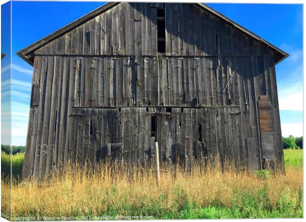 Timeless Tobacco Barn Canvas Print by Deanne Flouton