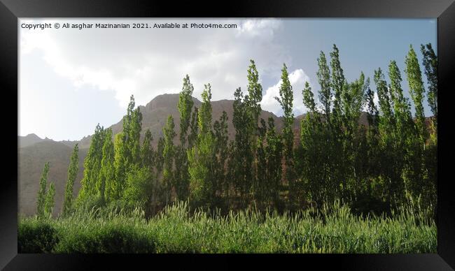 Majestic Mountainside in Shahrood Framed Print by Ali asghar Mazinanian