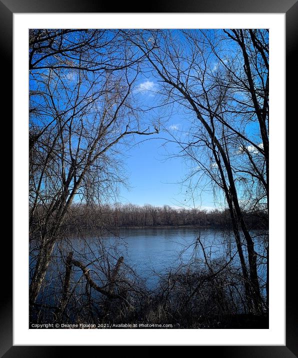 Winter Wonderland Along the Connecticut River Framed Mounted Print by Deanne Flouton