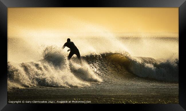 Riding the Wave Framed Print by Gary Clarricoates