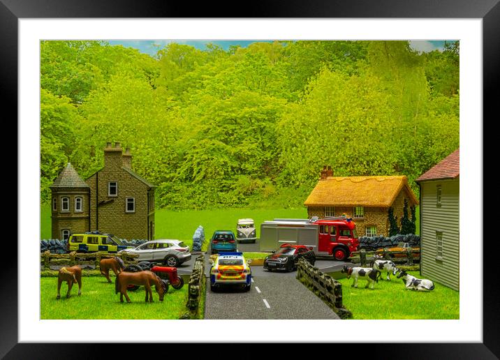 At The Roundabout Framed Mounted Print by Steve Purnell