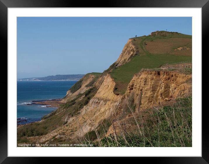 Dorset coastline Framed Mounted Print by Nik Taylor
