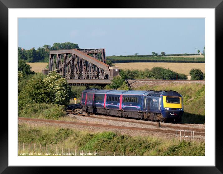 First Great Western train   Framed Mounted Print by Nik Taylor