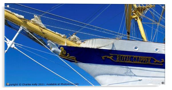 Royal Clipper - Ship's Name and Figurehead Acrylic by Charles Kelly