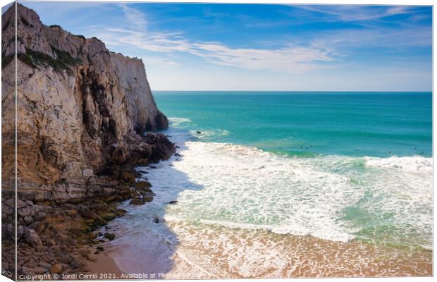 Cliffs of the coast of Sagres, Algarve - 4 Canvas Print by Jordi Carrio