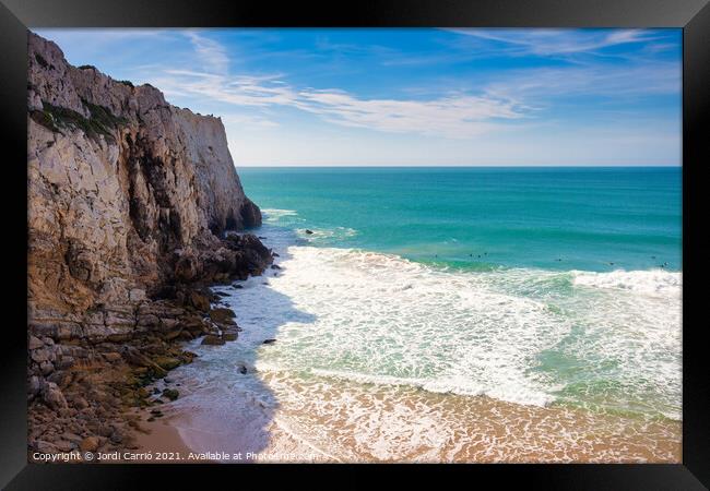 Cliffs of the coast of Sagres, Algarve - 4 Framed Print by Jordi Carrio