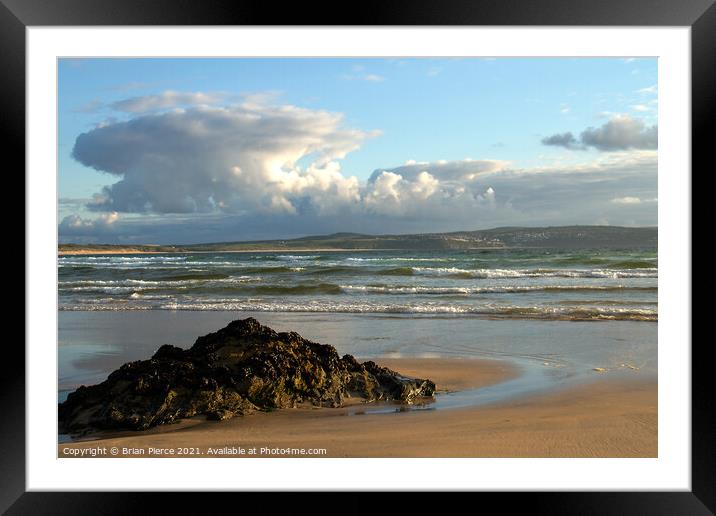 Looking across St Ives Bay Framed Mounted Print by Brian Pierce