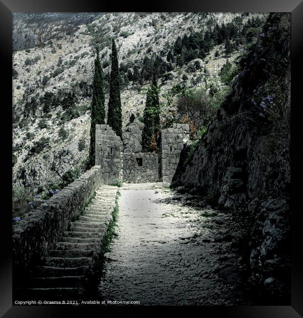 Mountain  Steps Framed Print by Graeme B