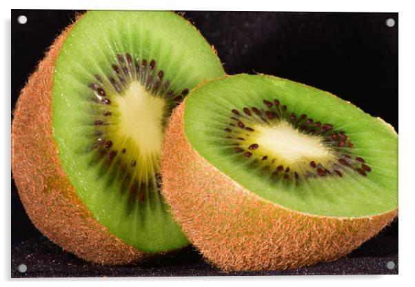 Macro Kiwi Fruit Acrylic by Reidy's Photos