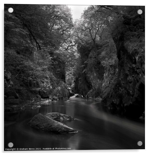 Fairy Glen – Betws-y-Coed, Wales, Snowdonia Acrylic by Graham Binns