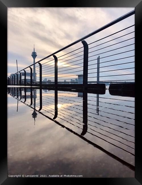 Reflections in Düsseldorf, Germany Framed Print by Lensw0rld 