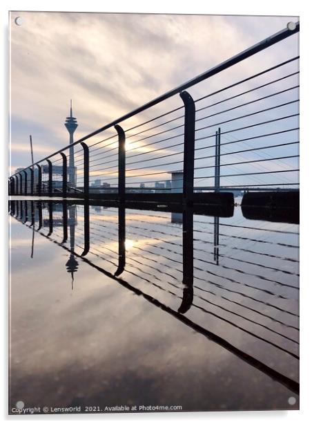 Reflections in Düsseldorf, Germany Acrylic by Lensw0rld 