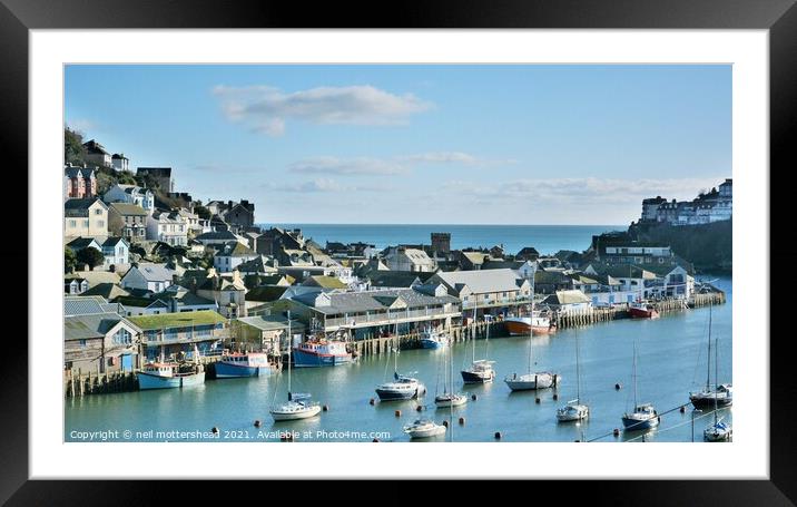 East Looe & The Fish Market. Framed Mounted Print by Neil Mottershead