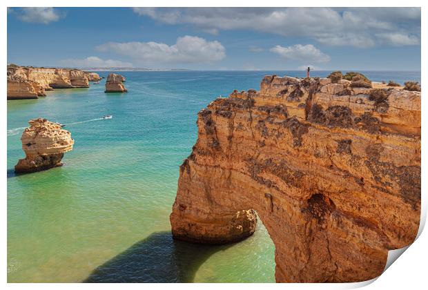Majestic Cliffs of Marinha Print by Kevin Snelling
