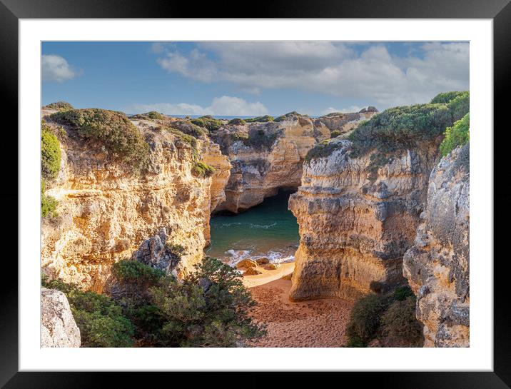 Hidden Paradise in Algarve Framed Mounted Print by Kevin Snelling