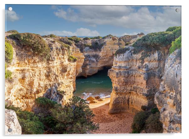 Hidden Paradise in Algarve Acrylic by Kevin Snelling