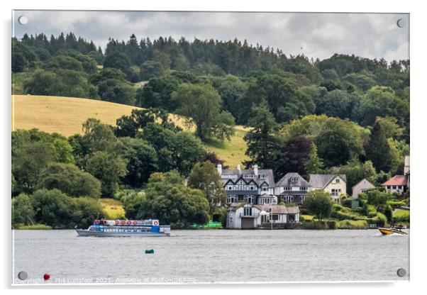 Lake Windermere Cumbria  Acrylic by Phil Longfoot